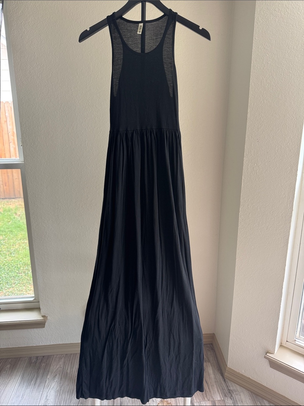 Sleeveless Black Racerback Maxi Dress by